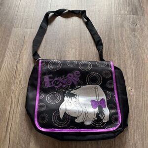 Collectible Disney Eeyore Black & Purple Bag with Adjustable Strap